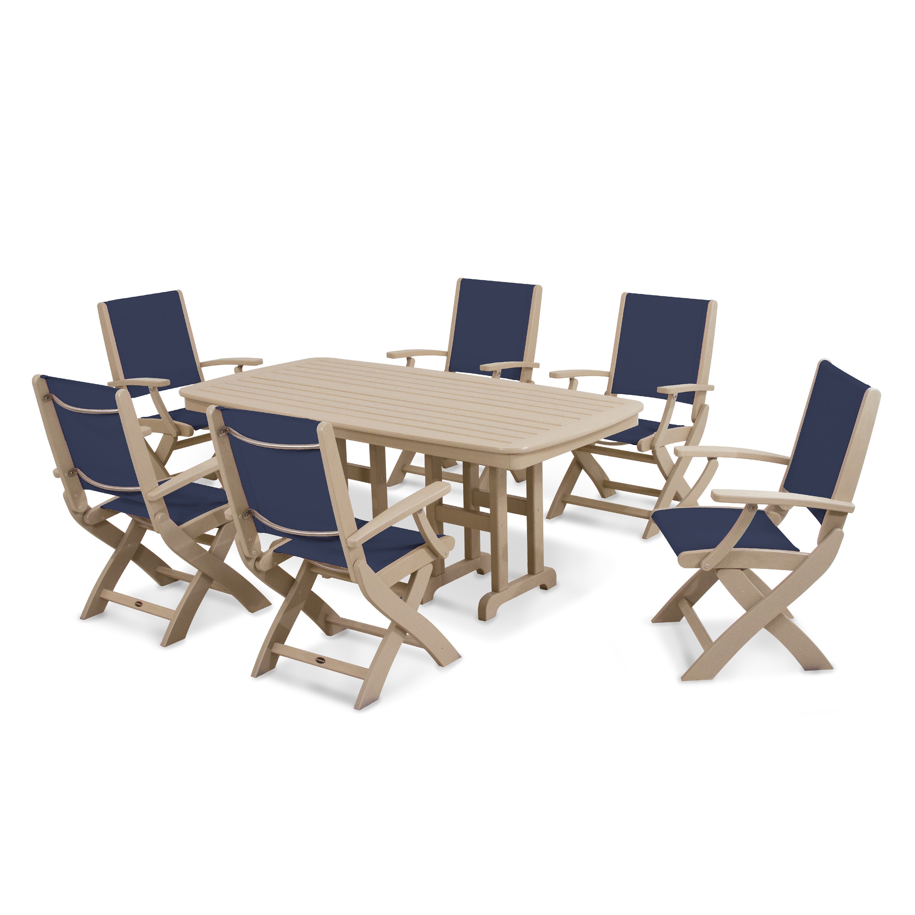 POLYWOOD Coastal 7piece Dining Set  eBay