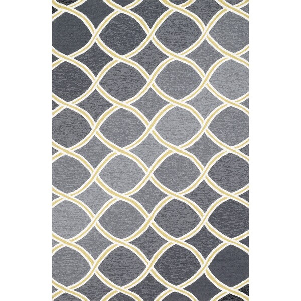 Hand-hooked Indoor/ Outdoor Capri Trellis Rug (7'6 x 9'6) - 7'6" x 9'6"
