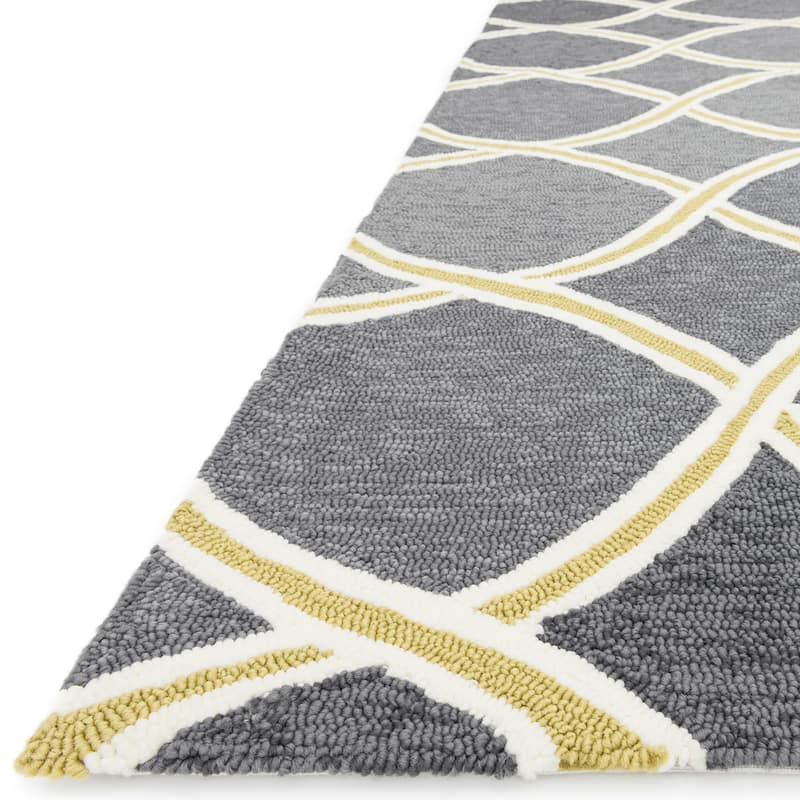 Alexander Home Capri Modern Trellis Hand-hooked Indoor/ Outdoor Rug