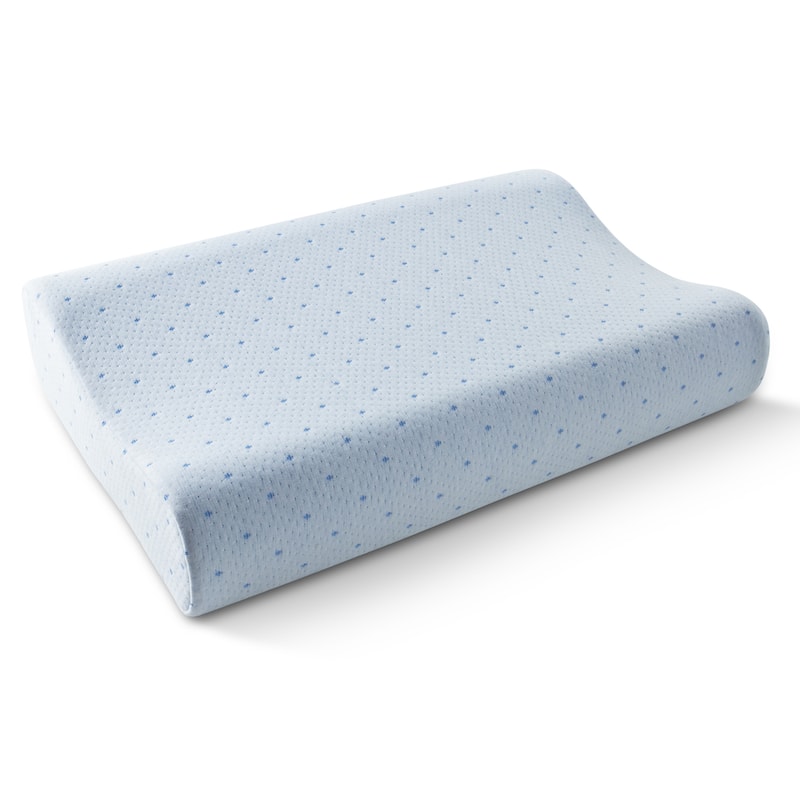 Arctic Sleep Cool-Blue Memory Foam Contour Pillow