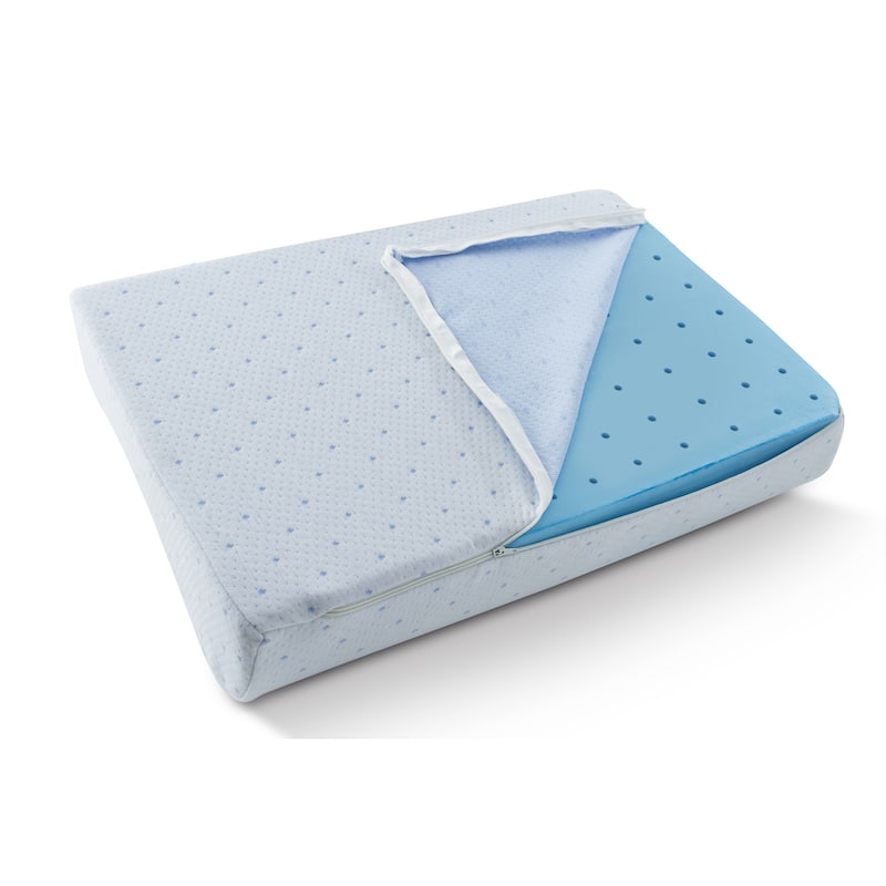 Arctic Sleep Cool-Blue Memory Foam Contour Pillow