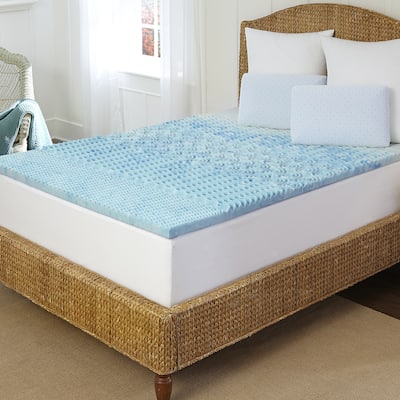 Arctic Sleep Marbleized 5-zone Gel Memory Foam Topper