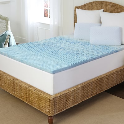 Arctic Sleep Marbleized 5-zone Gel Memory Foam Topper