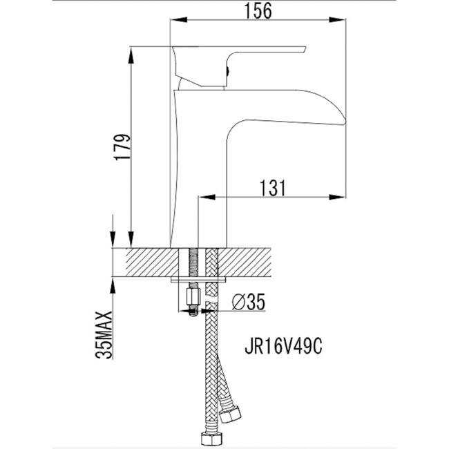 Jaida S Bathroom Single Handle Chrome Faucet