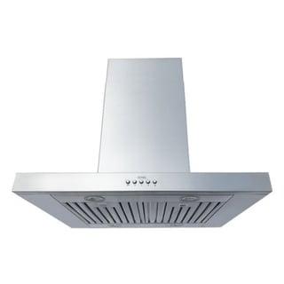 KOBE OVS-ISX2142SQB-40 Island Range Hood, 640 CFM, Fits Ceiling Height 8'-9.5'