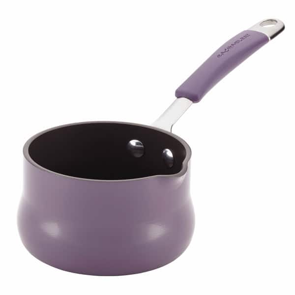 Rachael Ray Cucina Nonstick Cookware Pots and Pans Set, 12 Piece, Lavender  Purple