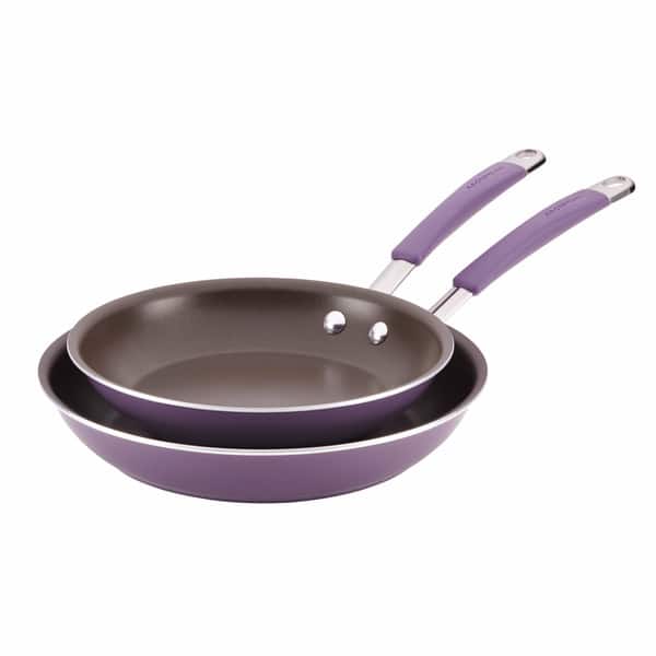 Rachael Ray Nonstick Cookware Pots and Pans Set, 14 Piece  Rachael Ray twin pack hard enamel cookware display picture 1