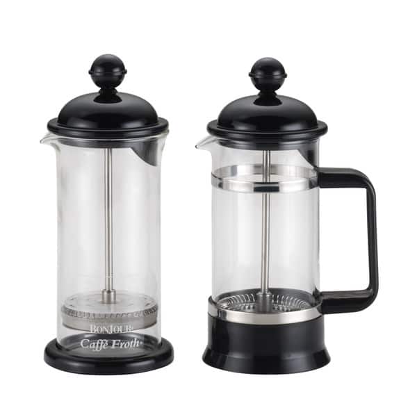 BonJour Coffee 3-Cup La Petite French Press and Milk Frother Set, Black -  Bed Bath & Beyond - 10108096