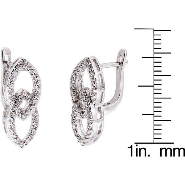 Simon Frank Silvertone Infinity Cubic Zirconia Earrings