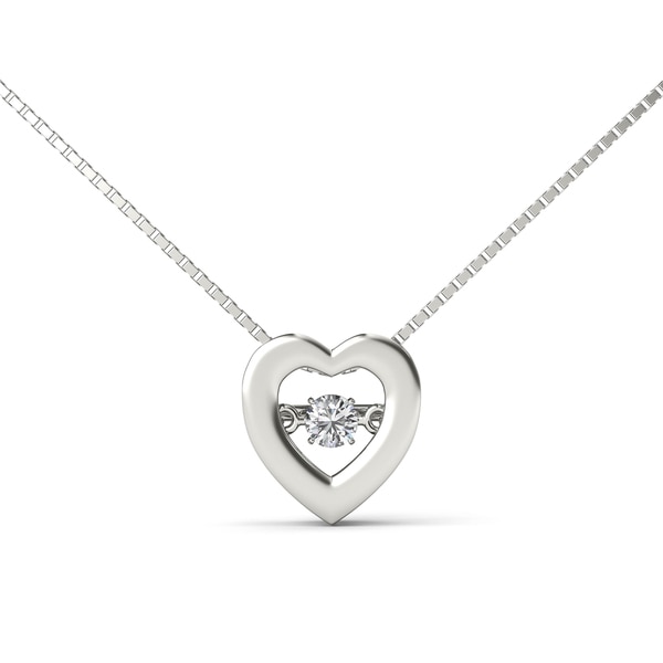 heartbeat necklace with diamonds