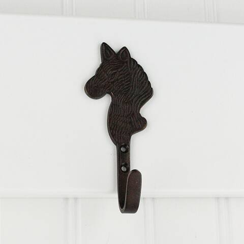 Highpoint Collection Oil Rubbed Bronze Horse Head Wall Hooks - Set of 4