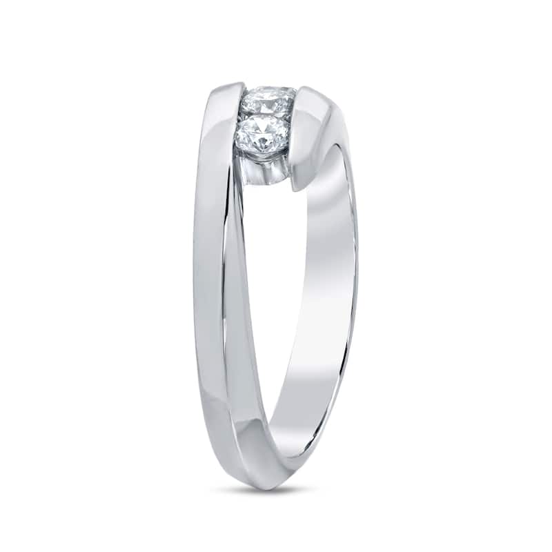Auriya Contemporary 1/2ct TDW 3-Stone Bypass Diamond Ring 14k Gold