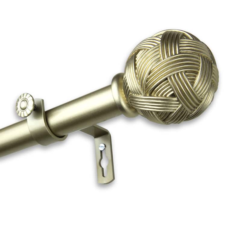 InStyleDesign Winona Adjustable Curtain Rod - 28 to 48 inches - Light gold