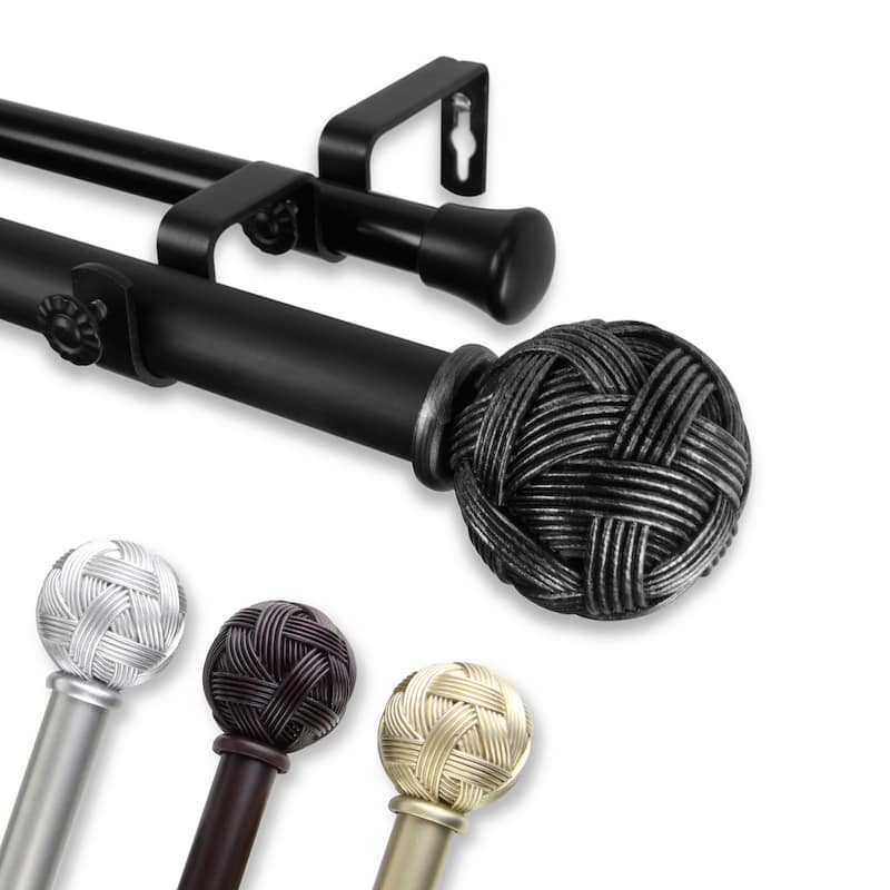 InStyleDesign Winona Adjustable Double Curtain Rod