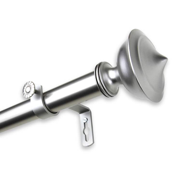InStyleDesign Emery Adjustable Curtain Rod - 28 to 48 inches - Satin Nickel