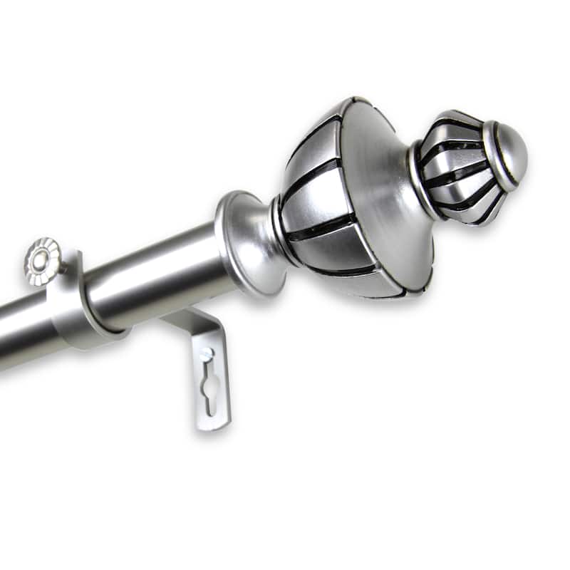 InStyleDesign Oden Adjustable Curtain Rod - 28 to 48 inches - satin nickel
