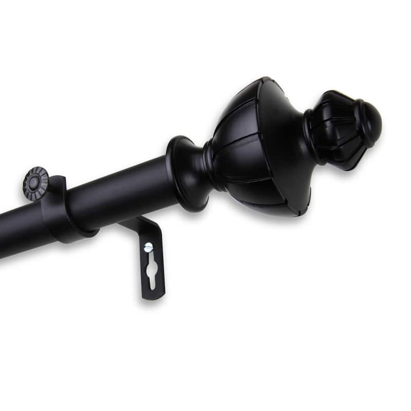 InStyleDesign Oden Adjustable Curtain Rod - 28 to 48 inches - Black