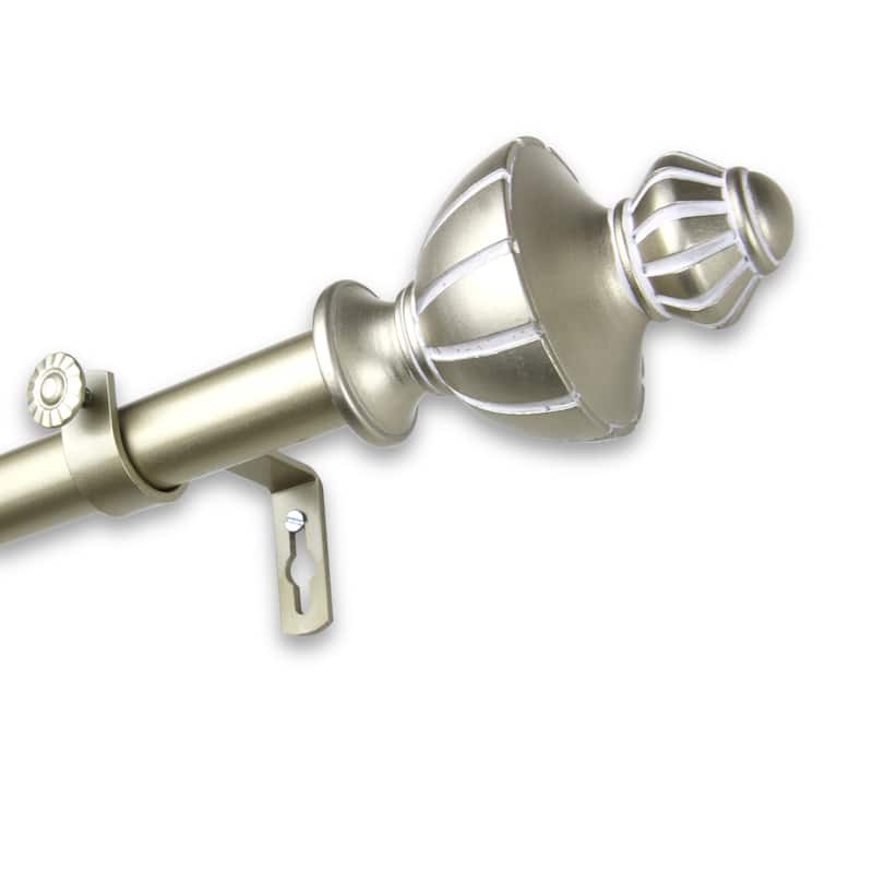 InStyleDesign Oden Adjustable Curtain Rod - 28 to 48 inches - Light gold