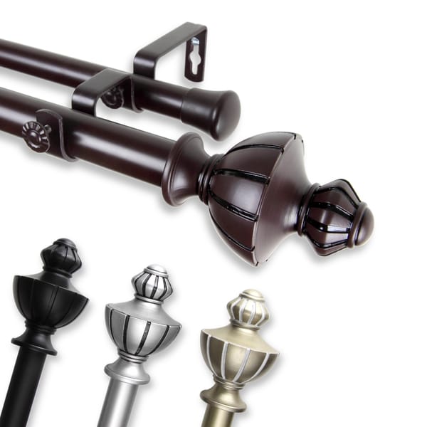 Edison Adjustable Double Curtain Rod