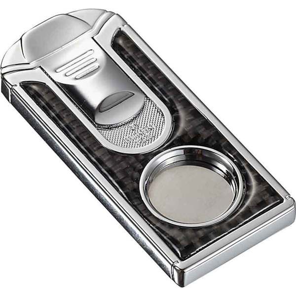 Visol Razor Carbon Fiber Stainless Steel Cigar Cutter  