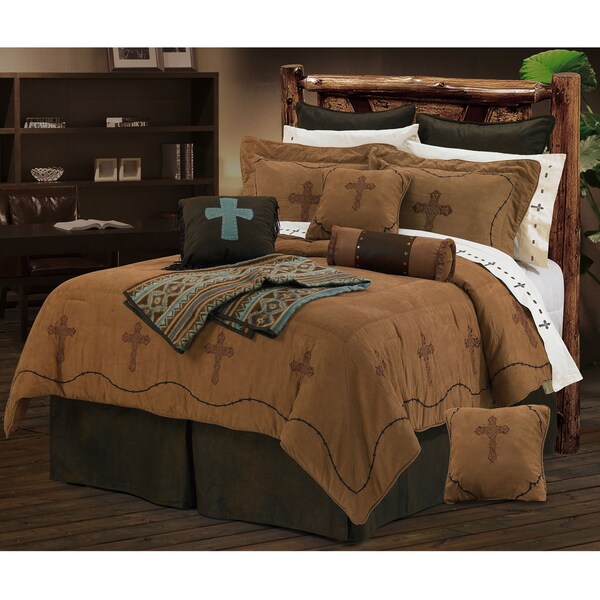 HiEnd Accents Barbwire Crosses 7-Piece Comforter Set