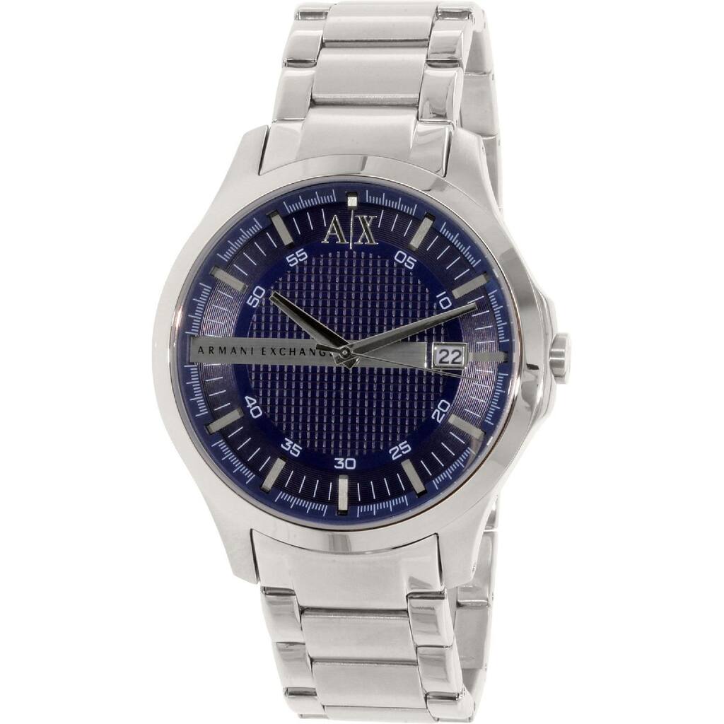 Armani Exchange Men's AX2132 Classic Round Silvertone Bracelet Watch