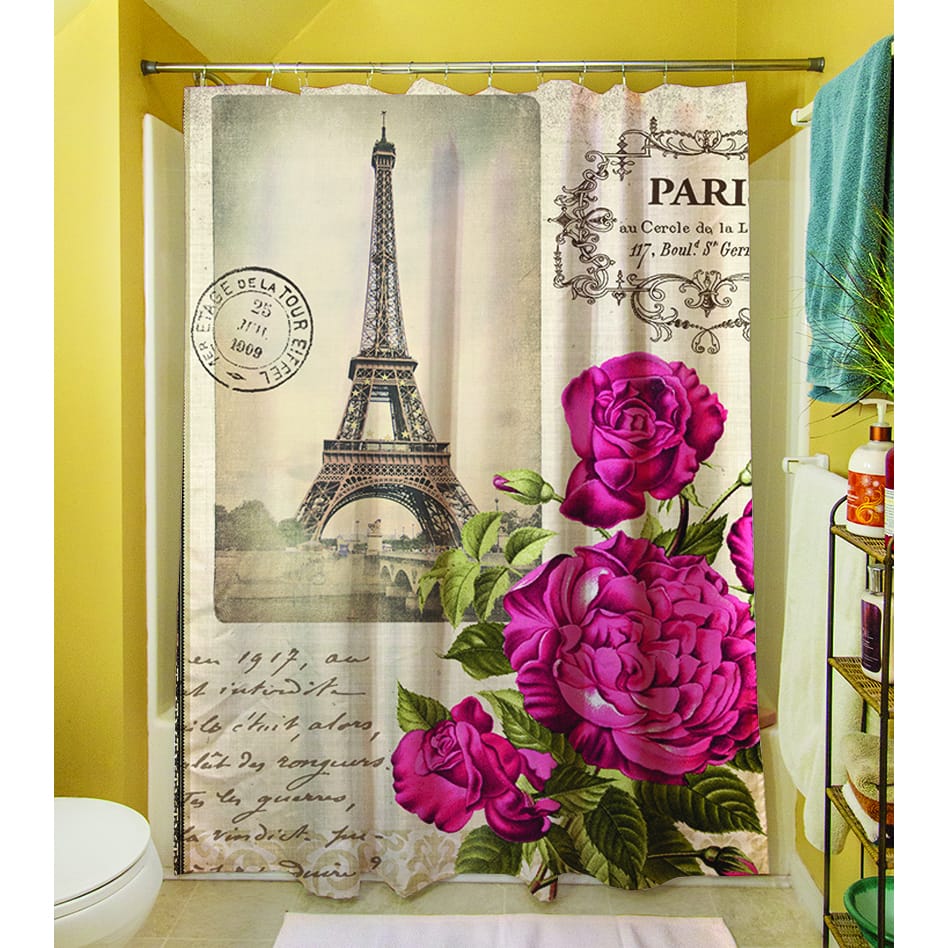 Springtime in Paris All Roses Shower Curtain