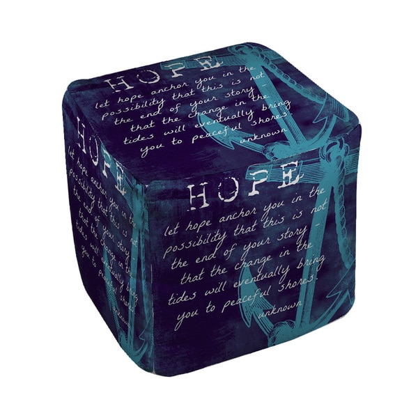 Let Hope Anchor You Pouf
