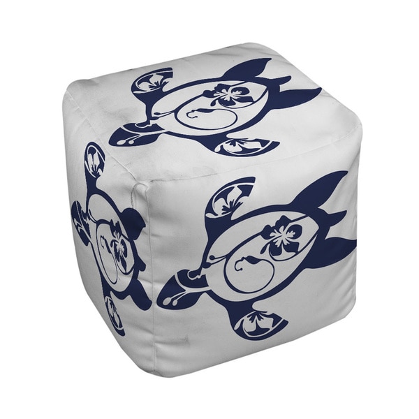 Honu Turtle Navy Pouf