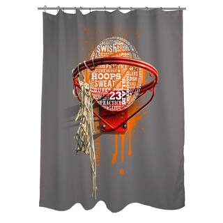 Sports Collegiate Shower Curtains Online At Basketball Words In Hoop Shower Curtain