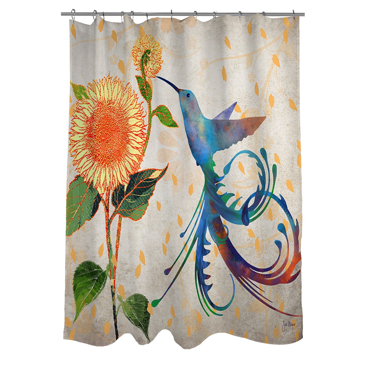 Shop Daisy Hum Neutral Shower Curtain On Sale Free Shipping