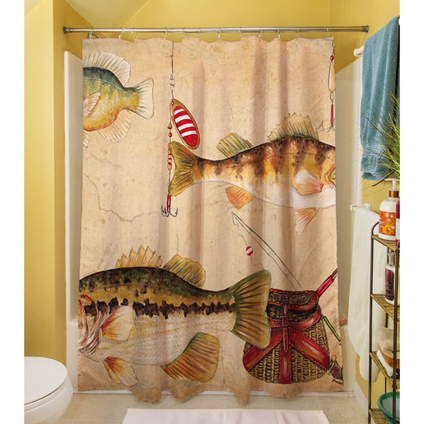 Shop Fish And Lures Shower Curtain On Sale Free Shipping Today