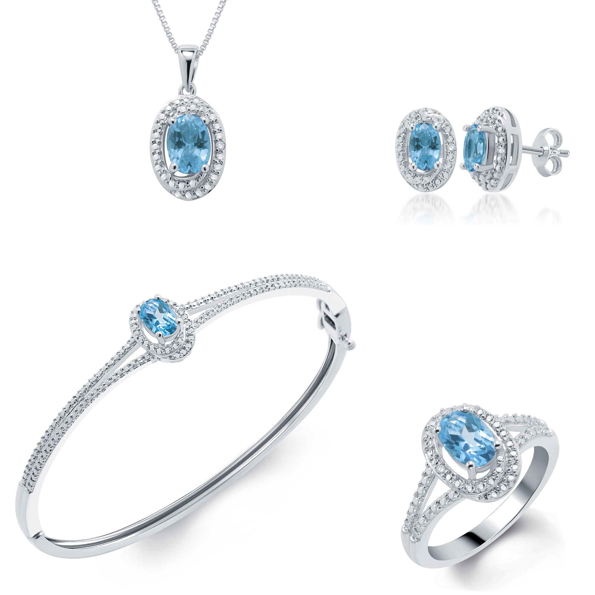 1.5 Carat Created Ruby Oval Stud Earrings /& Pendant Set .925 Sterling Silver Rhodium Finish