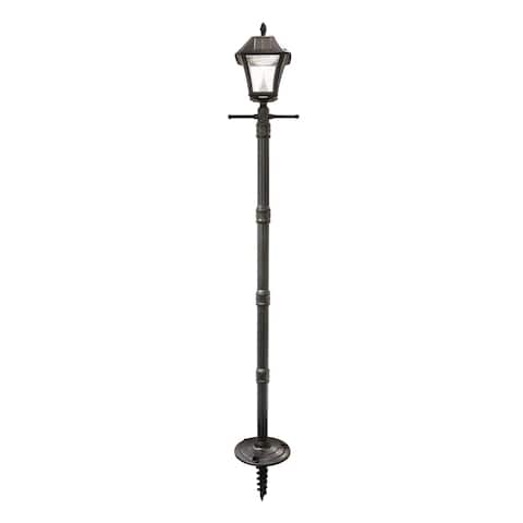 Gama Sonic Baytown II Solar Lamp Post and LED Lamp Head with EZ-Anchor Base