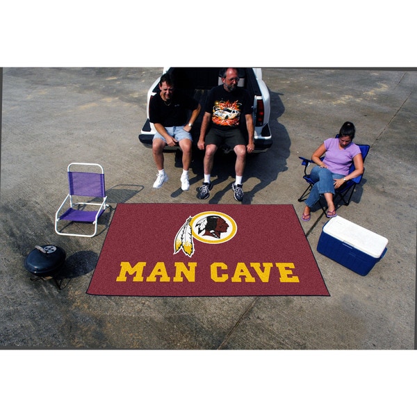 Fanmats Machine-made Washington Redskins Burgundy Nylon Man Cave Ulti-Mat (5' x 8')