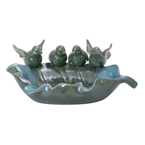 Ceramic Bird Basin 14 Inches Wide x 5 Inches High   17250309