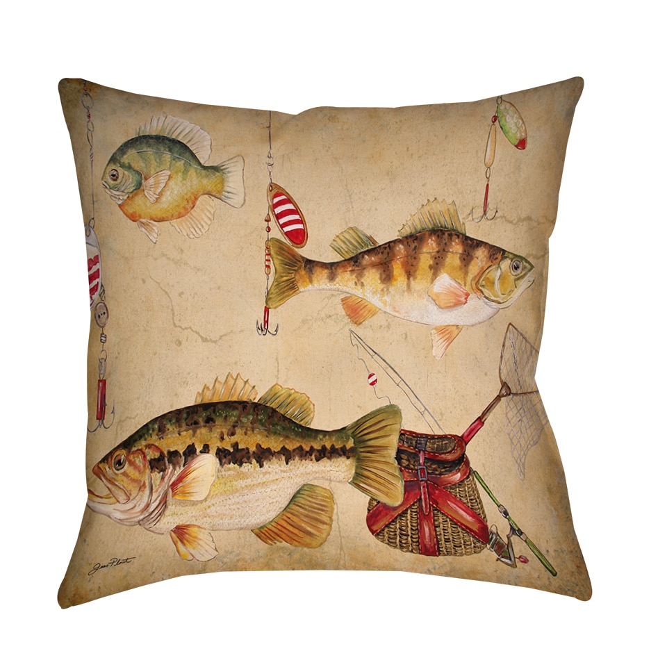 Shop Fish And Lures Decorative Pillow Free Shipping On Orders