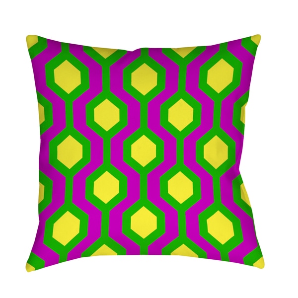 Neon Party Honeycomb Pattern Decorative Pillow