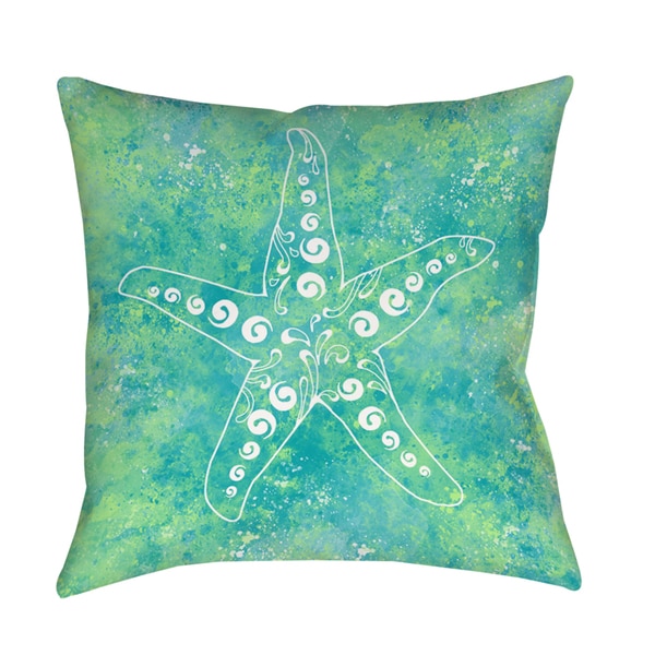 Sponge Paint Starfish Indoor/ Outdoor Pillow