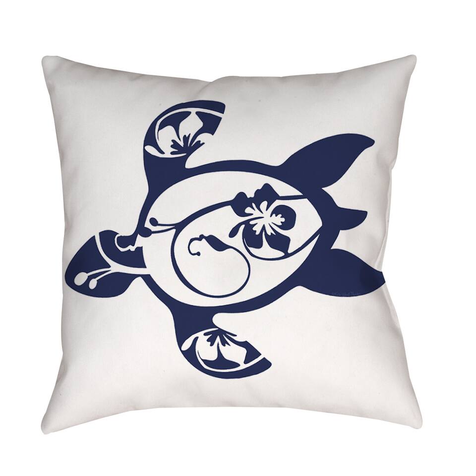 Honu Turtle Navy Indoor/ Outdoor Pillow