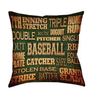 Thumbprintz Baseball Words Decorative PILLOW WORD TREE THROW