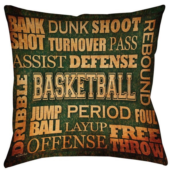Shop Basketball Words Decorative Pillow Free Shipping On Orders Over