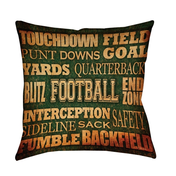 Football Words Decorative Pillow