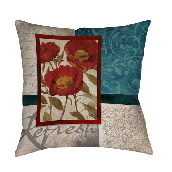 Red Botanicals I Decorative Pillow