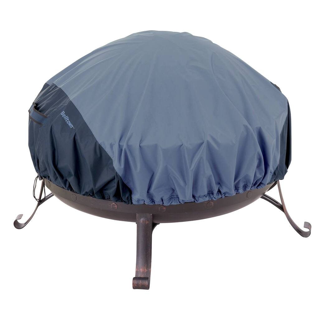 Classic Accessories Belltown Fire Pit Round Blue Cover