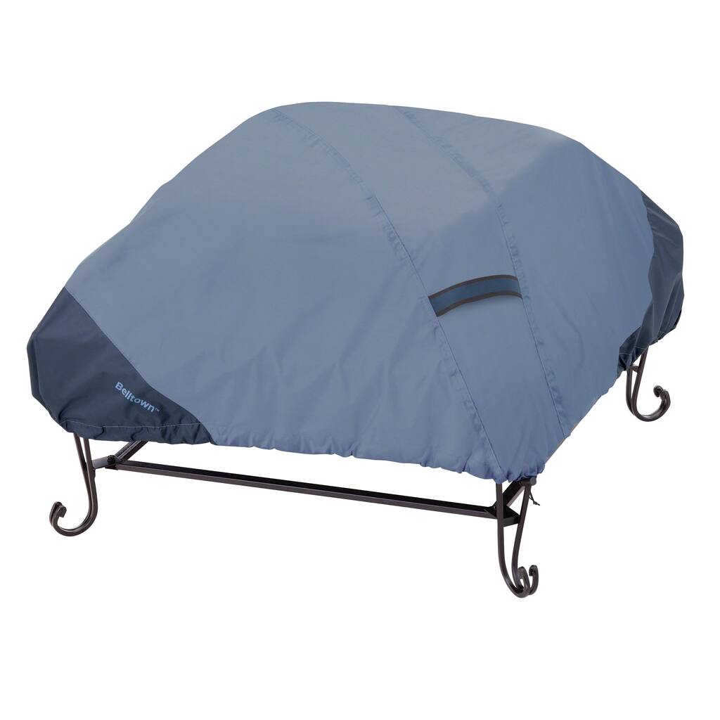 Classic Accessories Belltown Fire Pit Square Blue Cover