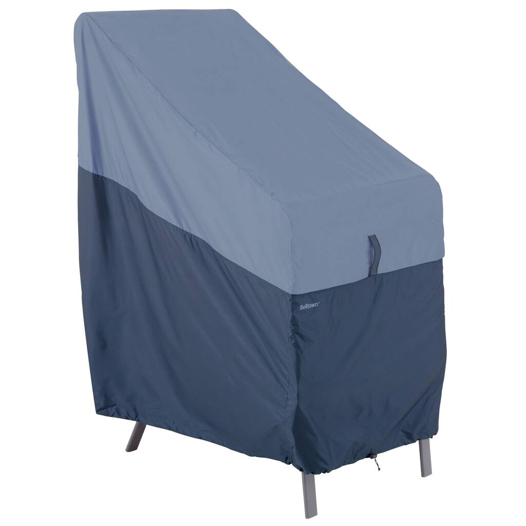 Classic Accessories Belltown Stackable Patio Chair Blue Cover