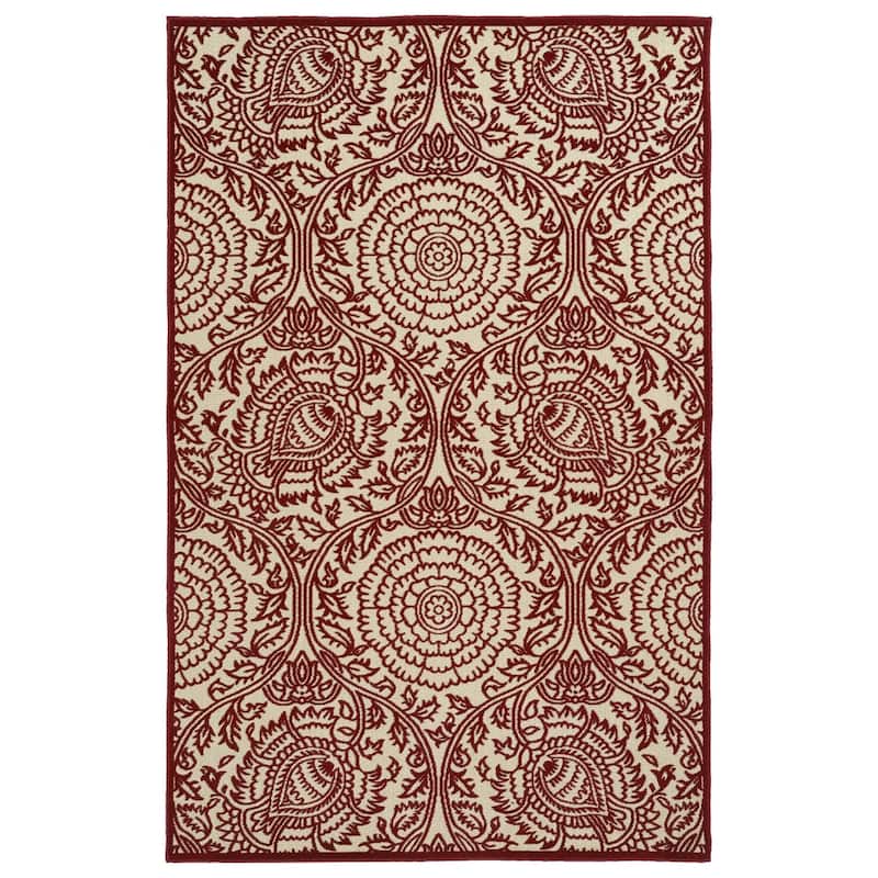 A Breath of Fresh Air Handmade FSR102 Floral Indoor Outdoor Area Rug