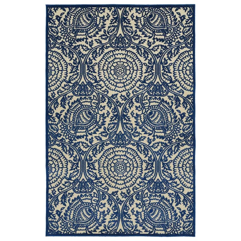 A Breath of Fresh Air Handmade FSR102 Floral Indoor Outdoor Area Rug