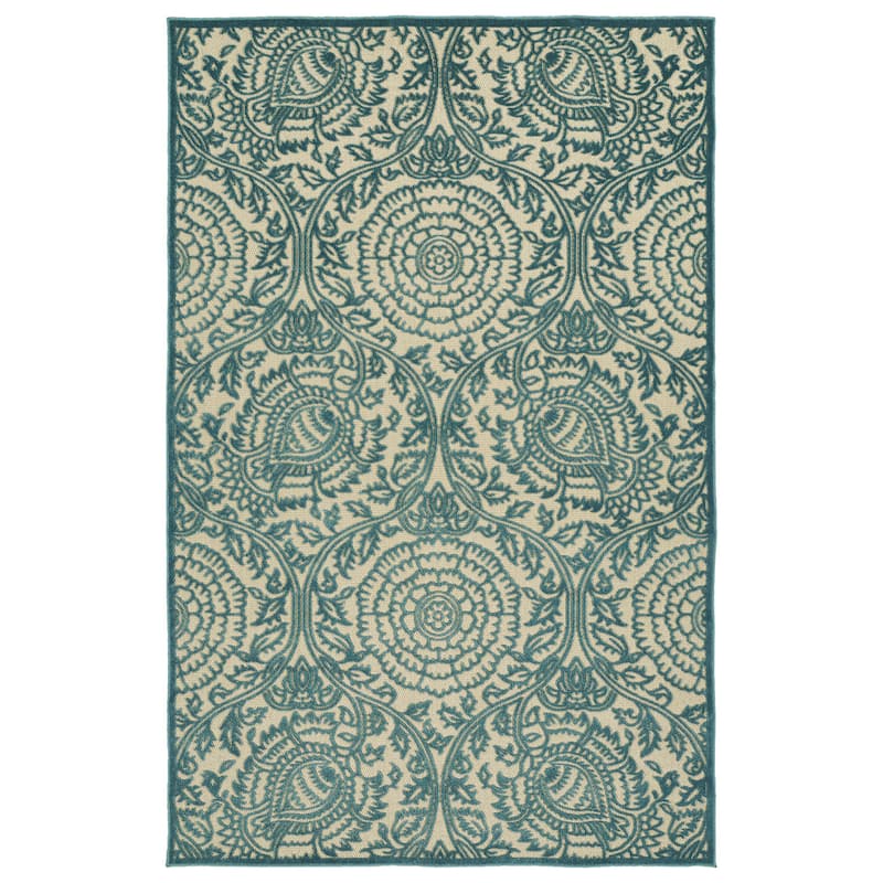 A Breath of Fresh Air Handmade FSR102 Floral Indoor Outdoor Area Rug